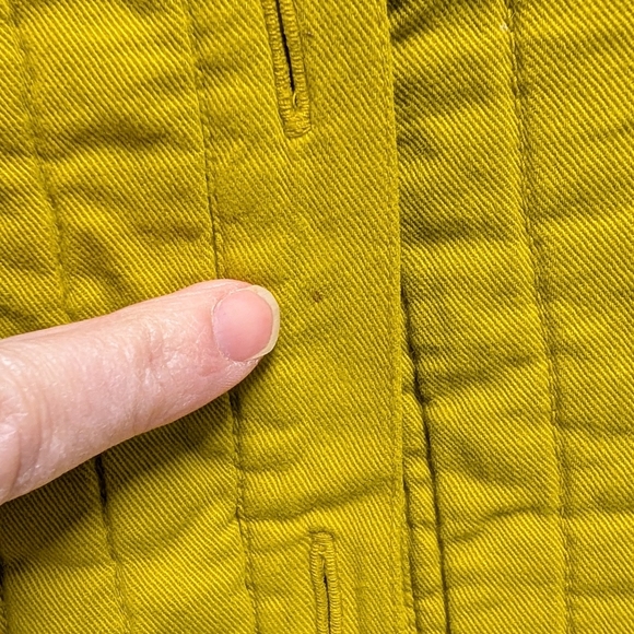 dill pickle IRIDIUM quilted cotton vest S M - Picture 13 of 13